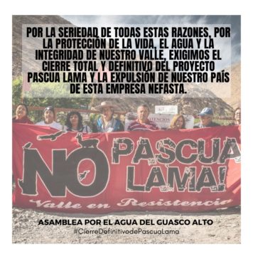Las 14 razones por las que el Tribunal Ambiental y el Estado de Chile no pueden permitir la continuidad de Pascua Lama