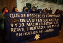 Red de Apoyo Presos Mapuche tras protesta en Plaza Dignidad: «Lo que ocurra con el Machi Celestino Córdova es responsabilidad del Estado»