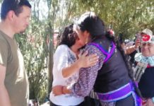 Así fue el abrazo en Temucuicui