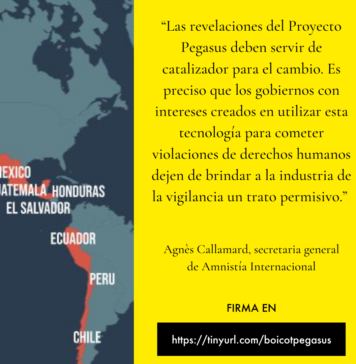 Firma esta petición: Chile no contrates Pegasus, el software israelí para espiar y perseguir activistas, periodistas y defensores de DD.HH.