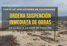 Corte de Apelaciones de Valparaíso ordena suspensión inmediata de obras en playa grande de Tunquén
