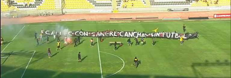 «Calles con sangre, chanchas sin fútbol»: Hinchas de Coquimbo irrumpen en la cancha y suspenden encuentro con Audax