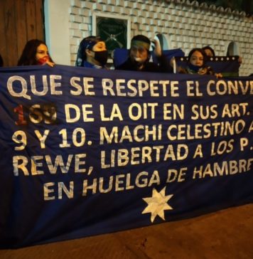 Red de Apoyo Presos Mapuche tras protesta en Plaza Dignidad: «Lo que ocurra con el Machi Celestino Córdova es responsabilidad del Estado»