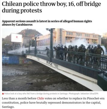 Chile, vergüenza mundial: Medios internacionales dirigen mirada a Carabineros tras empujar a joven al Mapocho