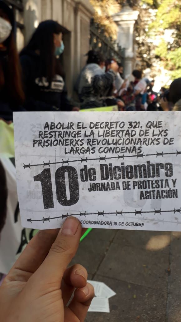 Exigen amnistía inmediata a los presos políticos de la revuelta popular