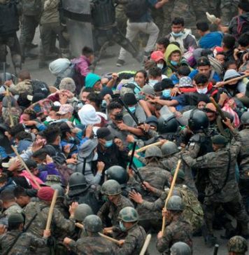 Piden a Guatemala investigar represión contra caravana migrante