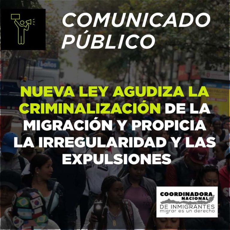 Denuncian a Gobierno chileno por intentar profundizar la criminalización y la expulsión de migrantes con nueva Ley de Migración