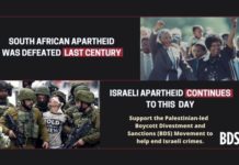 Desde el río hasta el mar, es apartheid